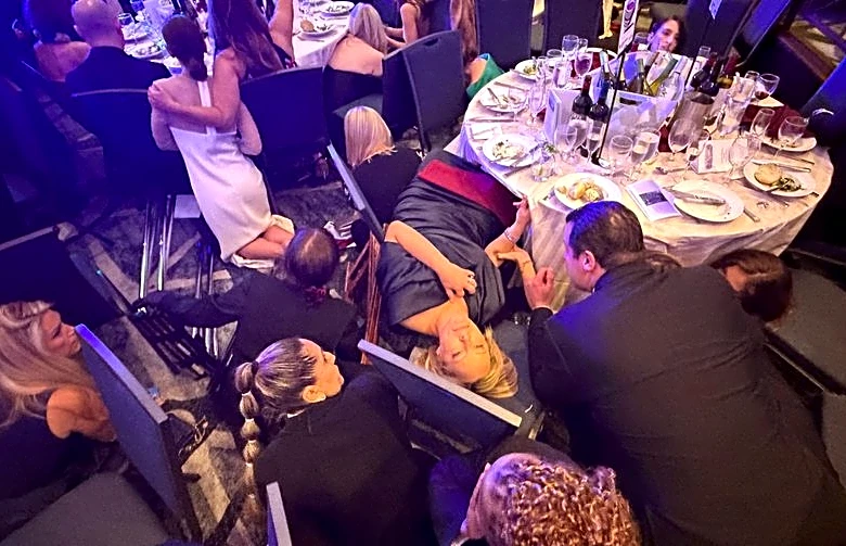 Thuds, an eerie silence, then chaos at Trump dinner with White House journalists