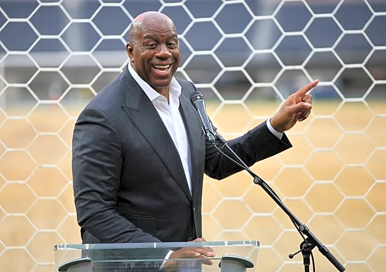 Soccer-Magic Johnson urges fans to make Los Angeles their World Cup destination