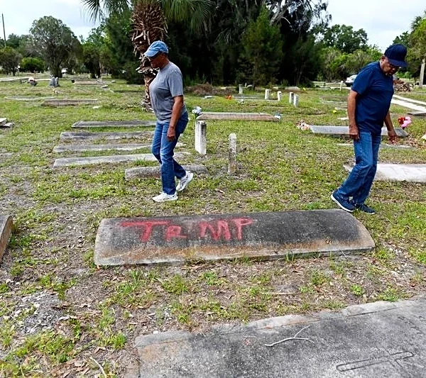 Black cemetery in Florida vandalized, 'Trump' graffitied on graves