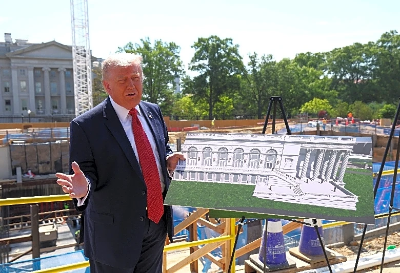 Trump reveals new details of bunker-like ballroom with drone base