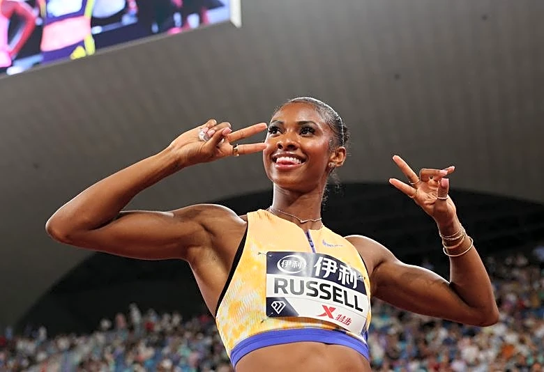 Athletics-Russell gets closer to 100m hurdles record in Xiamen