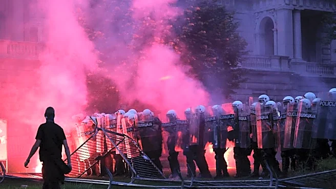 Police and protesters clash in Serbia as crowds demand president's exit