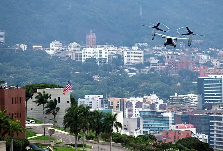 US conducts military drill over Venezuelan capital Caracas