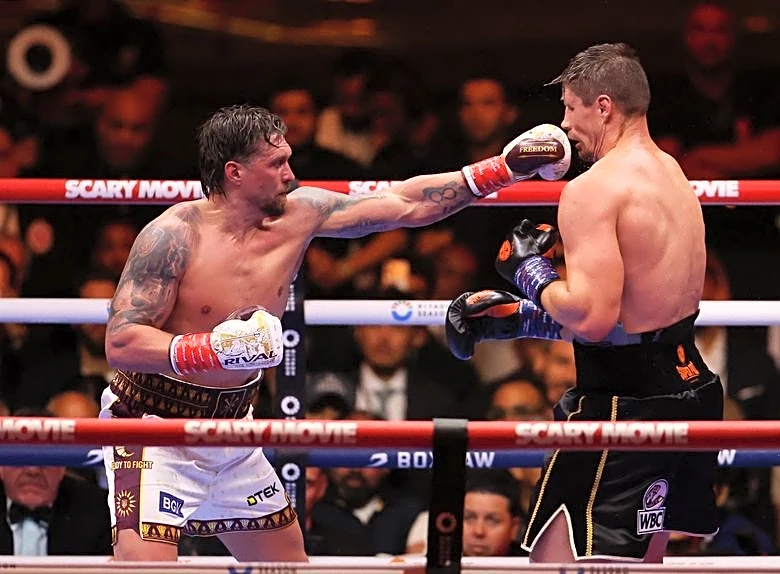 Boxing-Usyk avoids shock defeat with 11th round stoppage of Verhoeven
