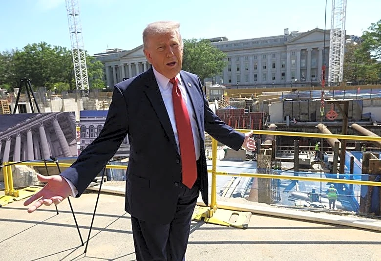 Trump talks up his ballroom plan dozens of times but plays down Americans' economic pain