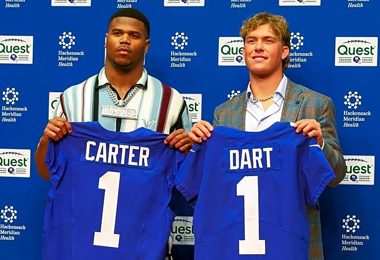 Giants' Abdul Carter: 'No beef' with Jaxson Dart over President Trump intro