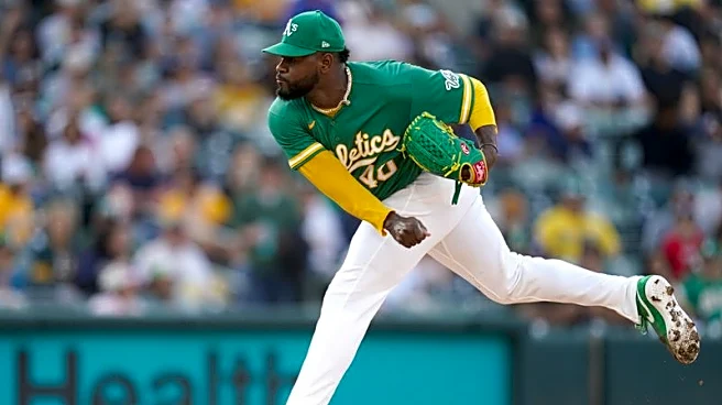 Athletics RHP Luis Severino exits after 1 inning with sore arm