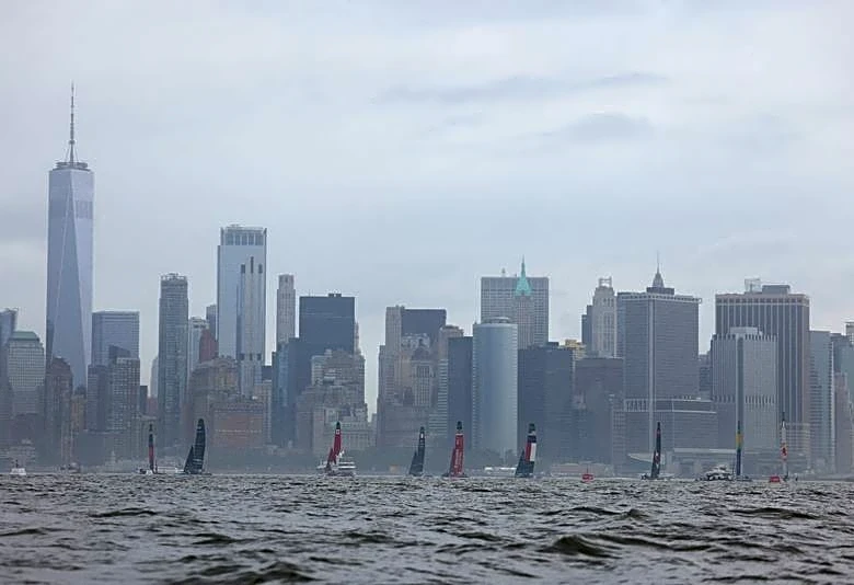 Sailing-Spain lead wind-hit New York SailGP after disrupted opening day