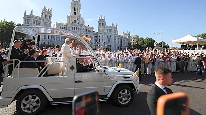Hundreds of thousands line Madrid streets to see Pope Leo