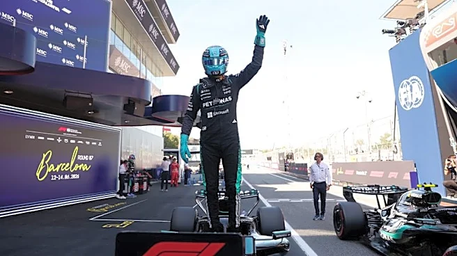 Motor racing-Russell takes Barcelona pole ahead of Hamilton, Leclerc crashes