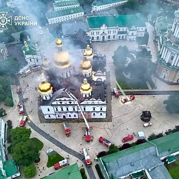 Ukraine weighs damage to historic cathedral after Russian strike causes blaze