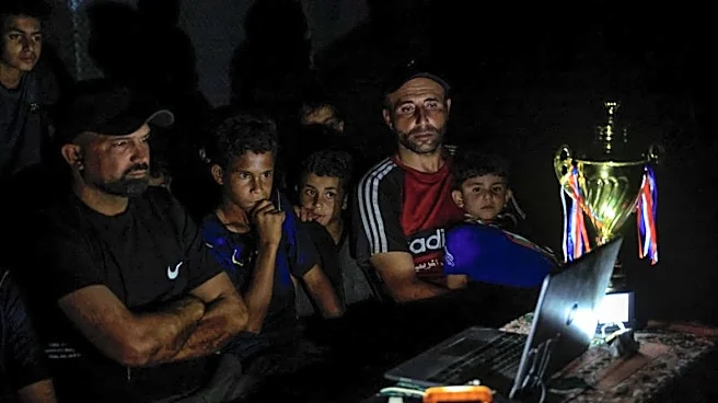 Gazans displaced by war watch World Cup from the ruins