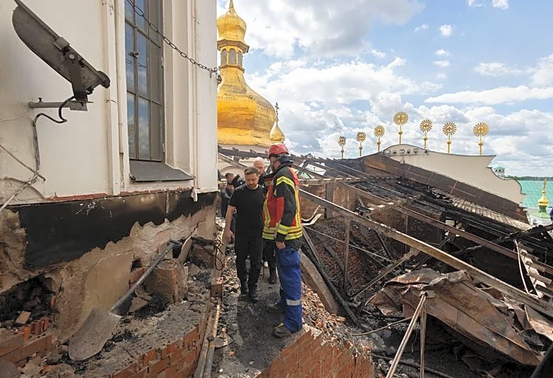 Kyiv's damaged monastery could take two years to restore, official says