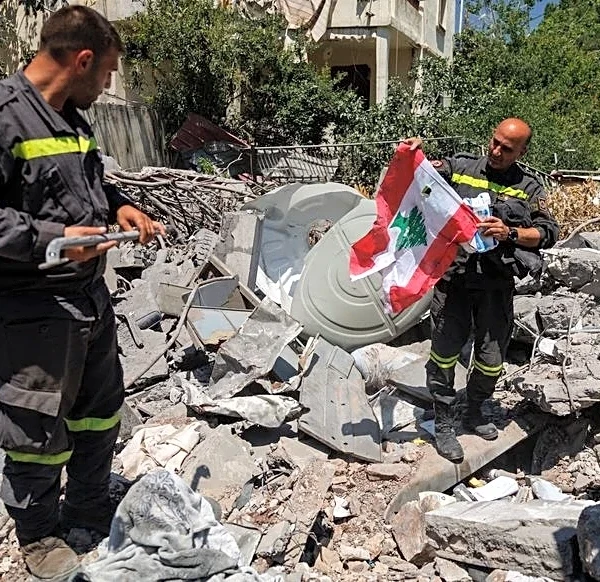 In Lebanon, first responders salvage memories from debris of destroyed HQ