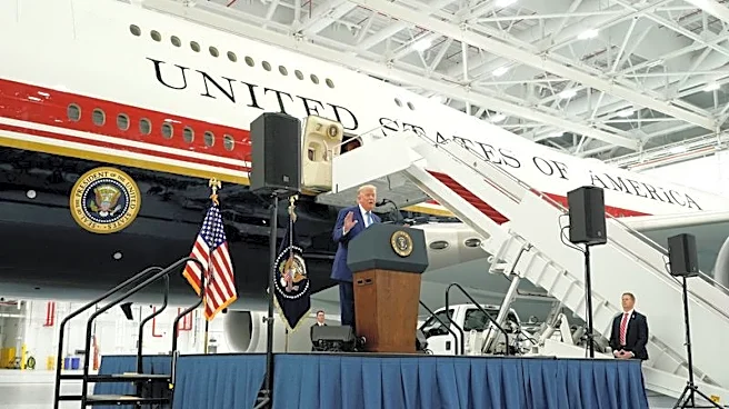 Trump unveils Qatari 747 ahead of joining Air Force One fleet