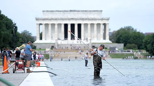 Trump, blaming alleged vandals, says Washington Reflecting Pool needs repairs