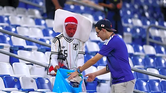 Soccer-After Samurai Blue sweep aside Tunisia, Japan fans clean up Monterrey stadium