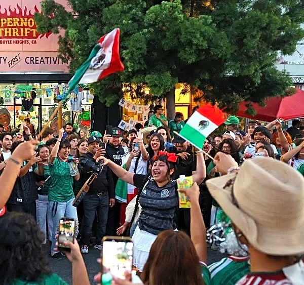 Soccer-In Los Angeles, Mexico fans make every World Cup game their own