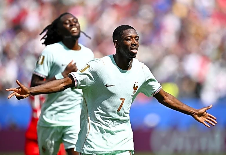 Soccer-Dembele's quick-fire treble powers France to 4-1 win over second-string Norway