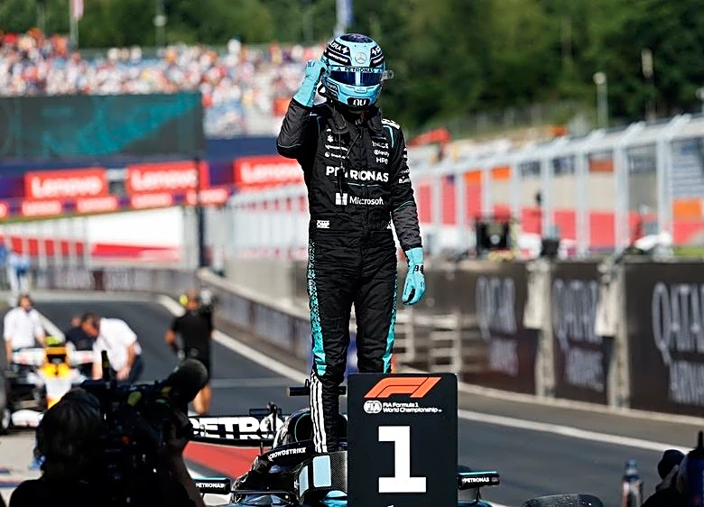 Motor racing-Russell takes pole in chaotic Austrian GP qualifying