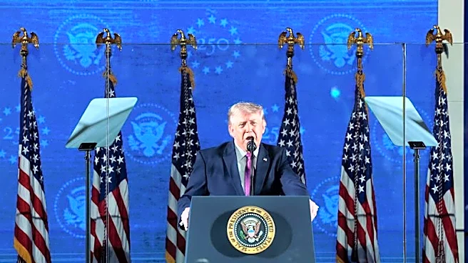 Trump extols America, rails at communism in US 250th celebration