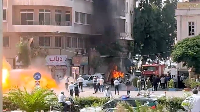 Blasts rock Damascus during Macron visit