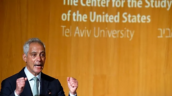 Democrat Rahm Emanuel tells Israel to change course or risk US alliance