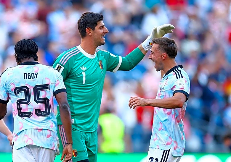Soccer-Courtois sees Belgium getting better and believes they can beat Spain