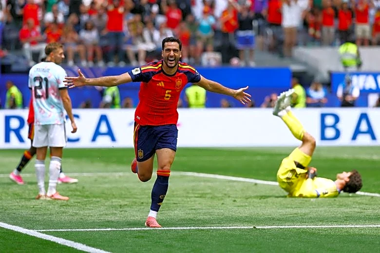 Soccer-Magic Merino strikes again as Spain down Belgium to reach World Cup semis