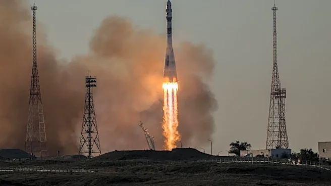 Russia launches American and two cosmonauts to space station with rare NASA chief visit
