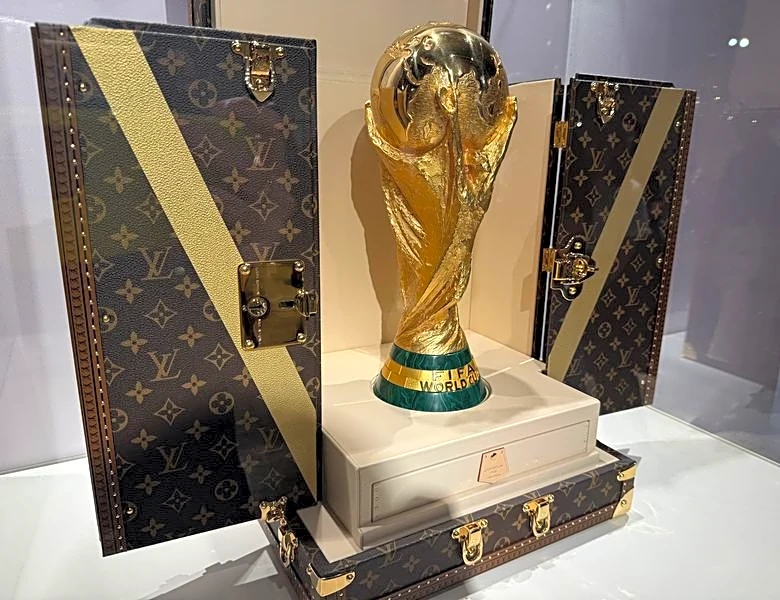 Soccer-World Cup trophy to arrive in style in bespoke Louis Vuitton trunk