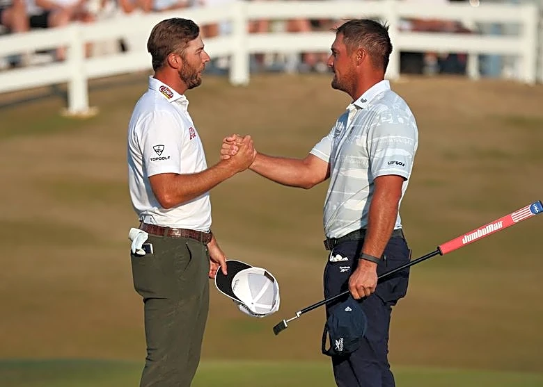 Golf-Burns seizes Open lead, DeChambeau shrugs off penalty to stay in the mix