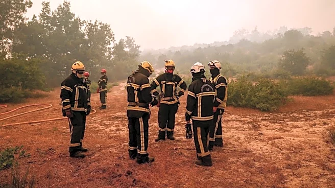 Tens of thousands flee fires in France, blazes merge outside Madrid