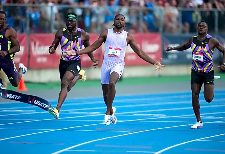 Athletics-Lyles slams door on 100m field at US Championships
