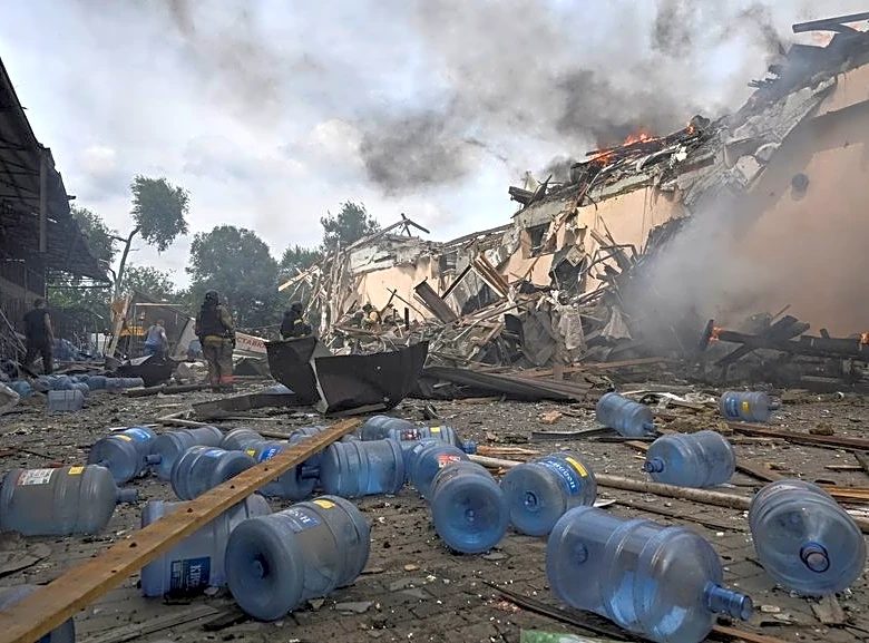 Twelve dead in attack on holiday camp in Russian-held part of Ukraine, officials say