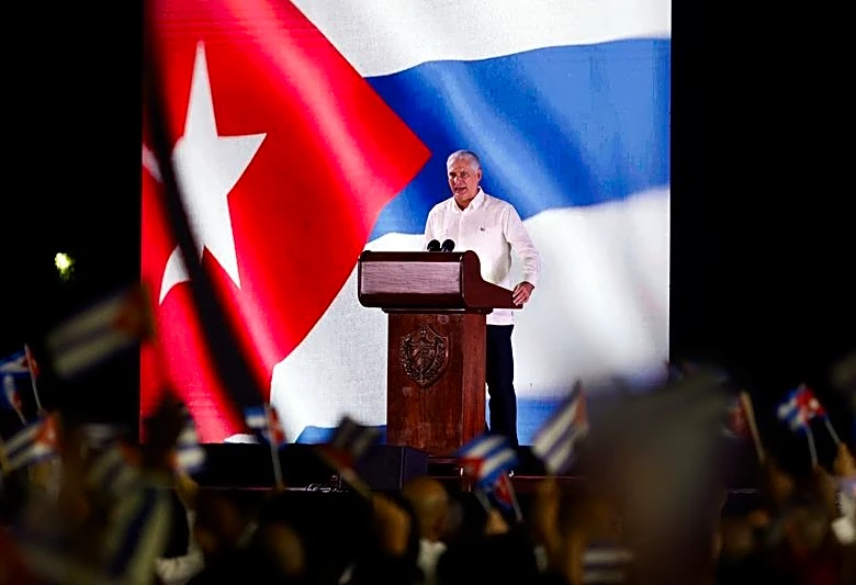 Cuban president accuses US of 'political genocide' on anniversary of revolution
