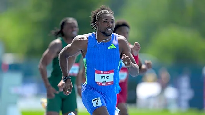 Athletics-Lyles eases injury fears after cramp halts 200m run