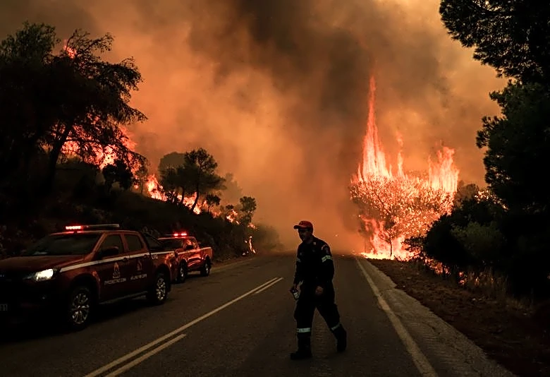 Wildfires spread across Greece, conditions worsen in France and Spain