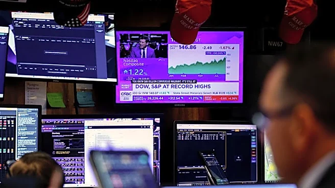Stocks jump to records after upbeat company forecasts; oil, yen weaken