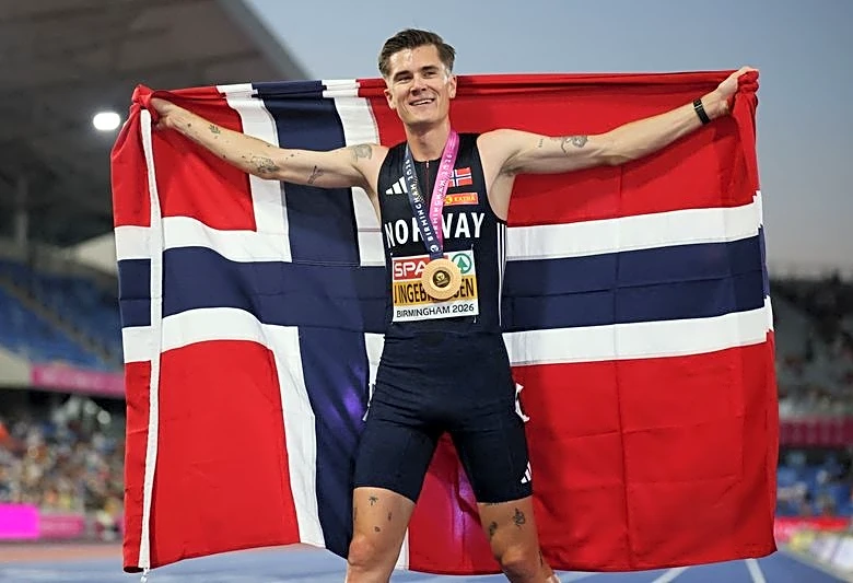 Athletics-Ingebrigtsen wins first race in nearly a year with 5,000m title at Euro champs