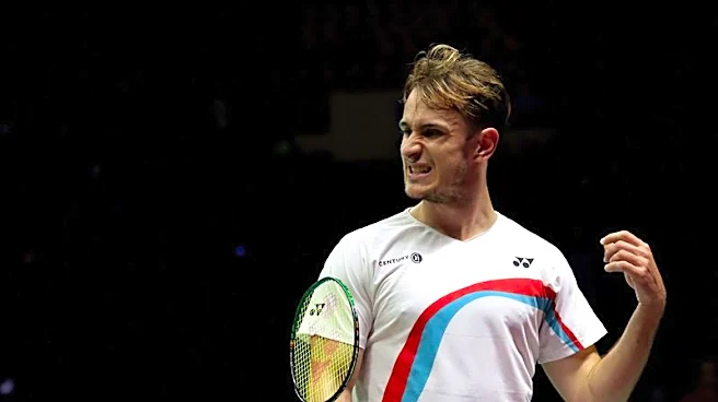 Badminton-Lanier crushes Naraoka to become first Frenchman to win singles world title