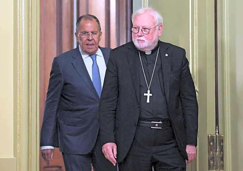 Vatican foreign minister, in Moscow, says Ukraine war must end