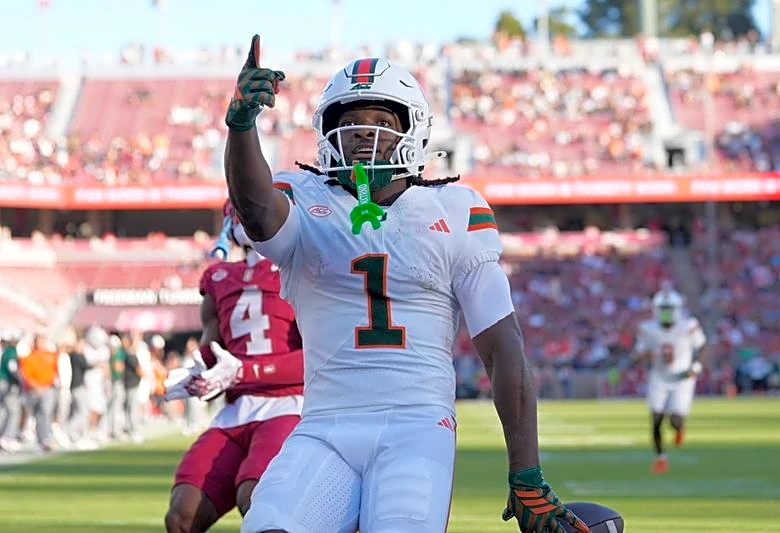 Top 25 roundup: Malachi Toney sets receiving record for No. 7 Miami