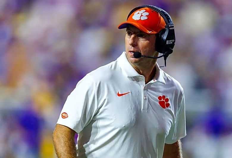 Clemson coach Dabo Swinney bristles at question about roster construction
