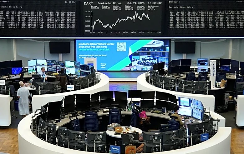 European shares slide to over-one-month lows as Brent breaches $100