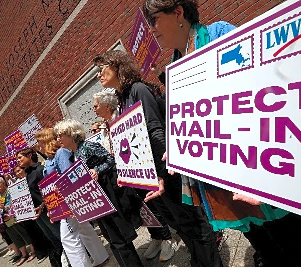 US appeals court rejects Trump mail-in ballot restrictions as Supreme Court considers rule