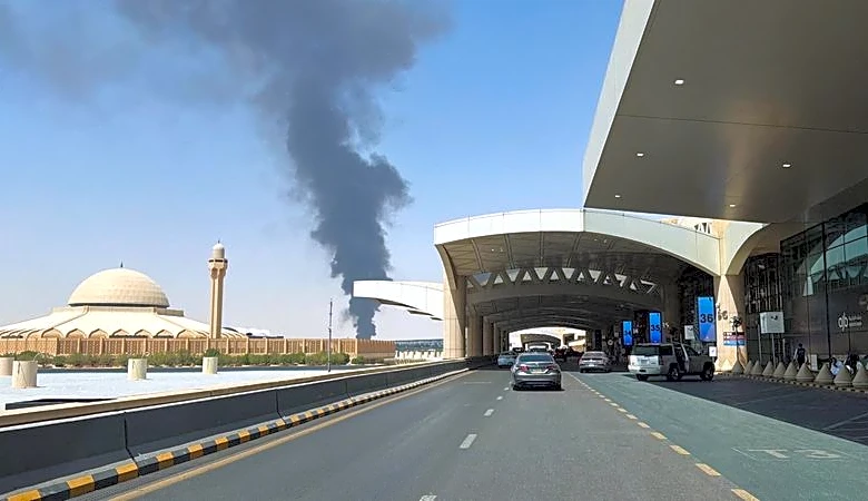 Smoke visible near Riyadh airport after Saudi Arabia issues all-clear