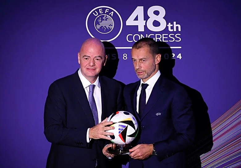 Soccer-'The emperor is naked': UEFA's Ceferin takes aim at FIFA boss Infantino