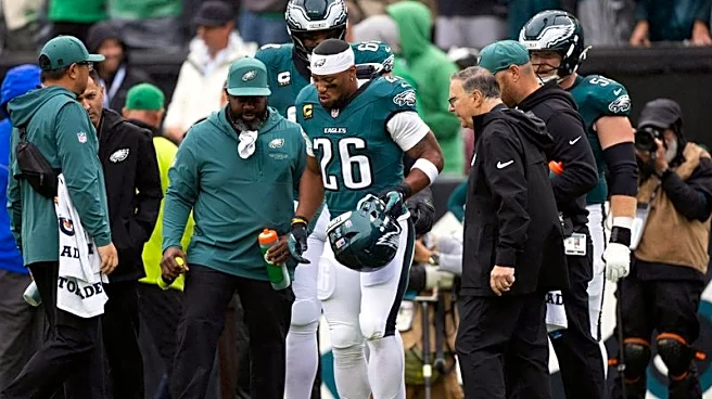 Eagles RB Saquon Barkley (hamstring) seen walking normally after loss to Rams