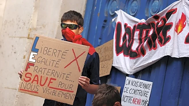Students and teachers march in France on biggest day of high school protests